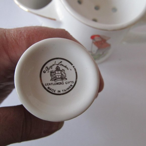 Golfer Antique Shaving Scuttle Shaving Brush Shaving Mug Mens Shaving Cup - Picture 6 of 7